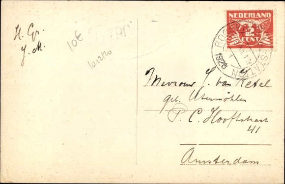 Postcard Roosendaal North Brabant Netherlands, station