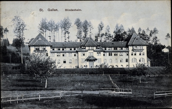 Postcard Sankt Gallen City Switzerland, Home for the Blind