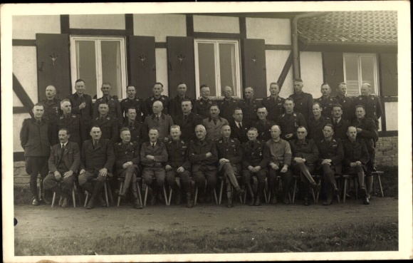 Photo Postcard group photo forester and hunter