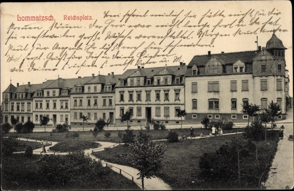 Ak Lommatzsch in Sachsen, Reichsplatz