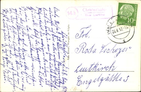 Postcard Christazhofen Argenbühl in Allgäu, general view, Gasthaus zum Adler
