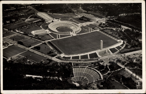 PC Berlin Charlottenburg Westend, aerial photo, Reichssportfeld, stadium, Dietrich Eckardt stage
