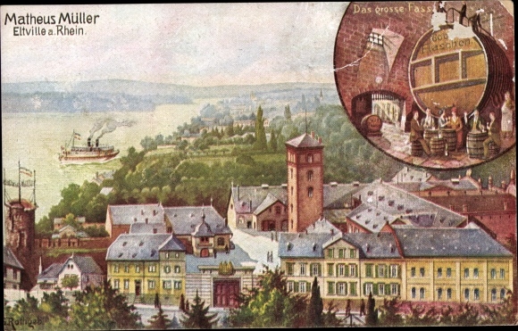 Artist PC Rothgeb., G., Eltville am Rhein Hessen, Matheus Müller, large barrel