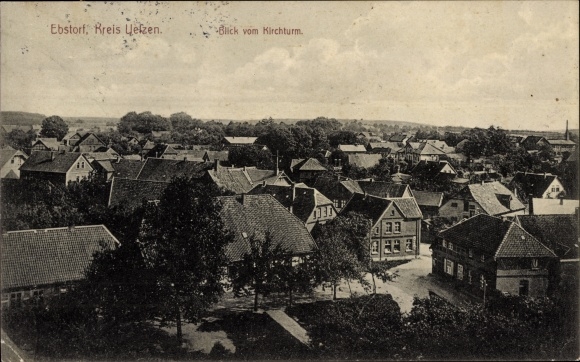 Ak Ebstorf in der Lüneburger Heide, Ort vom Kirchturm aus gesehen