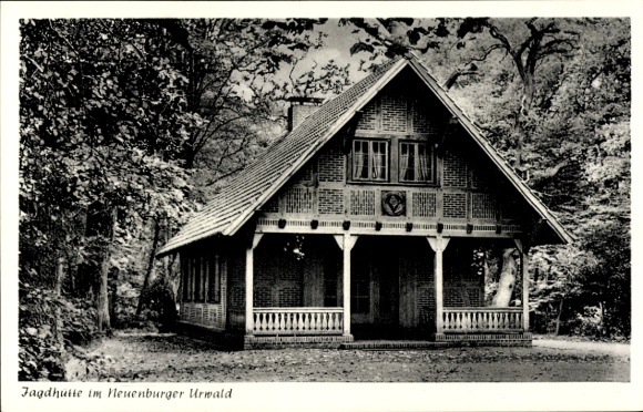 Postcard Neuenburg Zetel in Oldenburg Friesland, Neuenburg Urwald, hunting lodge in the Neuenburg Urwald