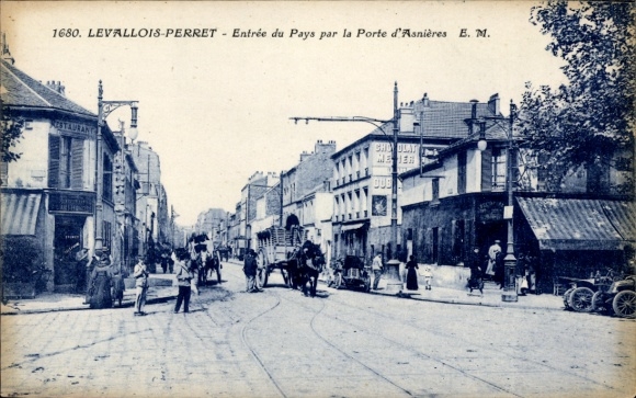 Ak Levallois Perret Hauts de Seine, Entree du Pays par la Porte d'Asnieres