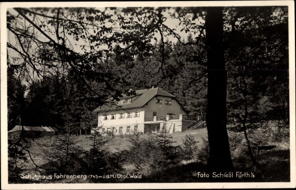 Photo Postcard Fahrenberg Waldthurn in the Upper Palatinate, Fahrenberg shelter