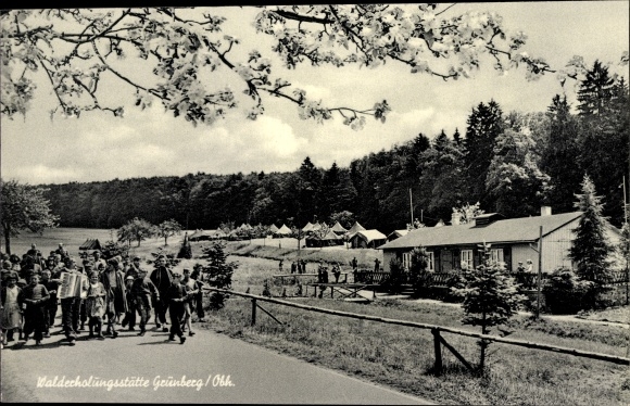Postcard Grünberg in Hesse, forest recreation area