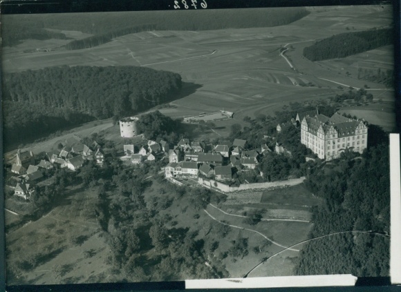 Photo Lichtenberg Fischbachtal in the Odenwald, aerial photograph