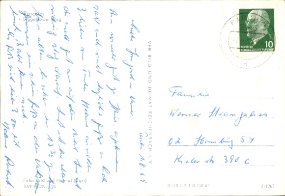 Postcard Parchim in Mecklenburg, Siggelkower Weg