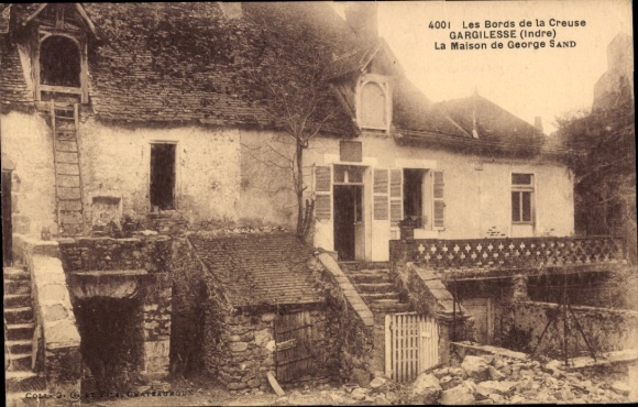 Postcard Gargilesse Indre, Maison de George Sand