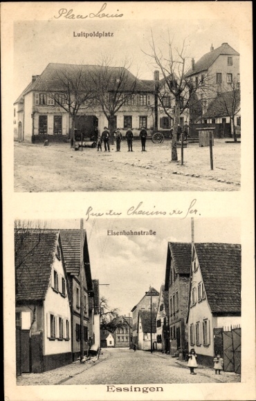 PC Essingen in der Pfalz, Luitpoldplatz, Eisenbahnstrasse
