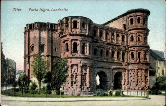 Ak Trier an der Mosel, Porta Nigra, Landseite