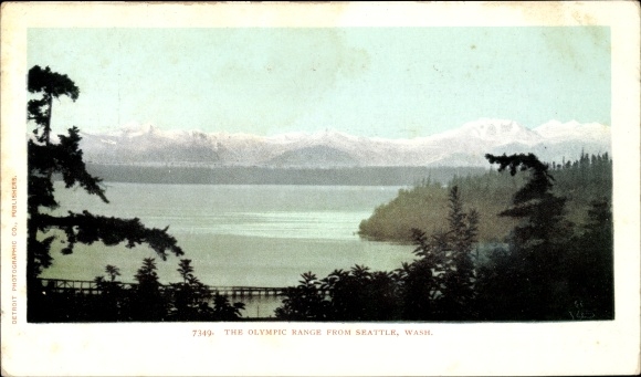 Ak Seattle Washington USA, die Olympic Range von Seattle