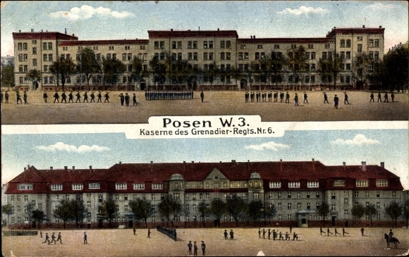 Postcard Poznań Posen, Kaserne des Grenadier Regiments Nr. 6