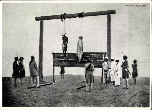 Collection picture rapacious state England, England&#39;s revenge on India, Sepoy rebellion, gallows