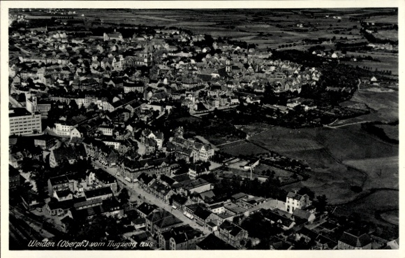 Ak Weiden in der Oberpfalz, Fliegeraufnahme