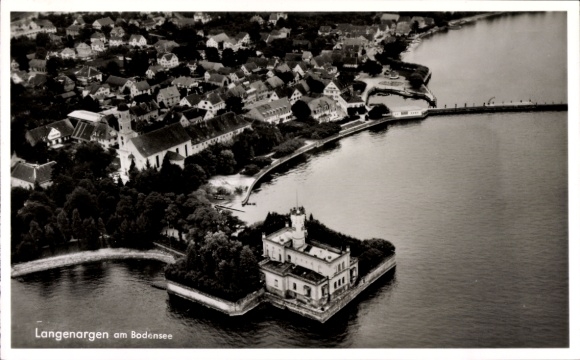 Ak Langenargen am Bodensee, Fliegeraufnahme
