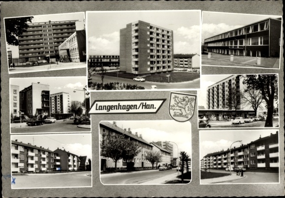 Ak Langenhagen in Niedersachsen, Ortsansichten, Wappen