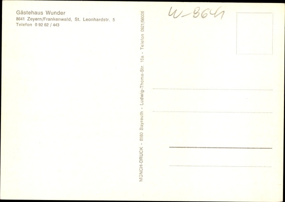 Ak Zeyern Marktrodach in Opper-Franken, Guesthouse Wunder, St. Leonhardstrasse 5
