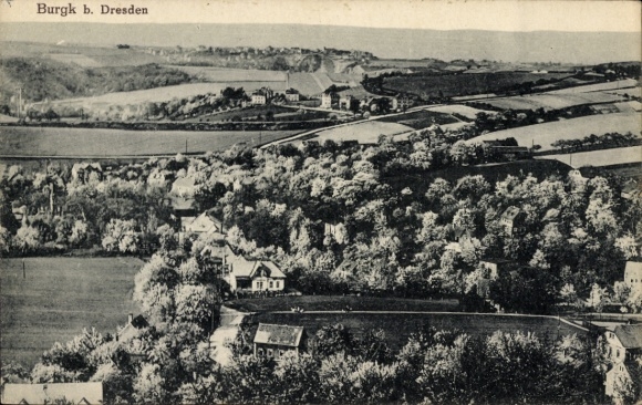 Postcard Burgk Freital in Saxony, landscape
