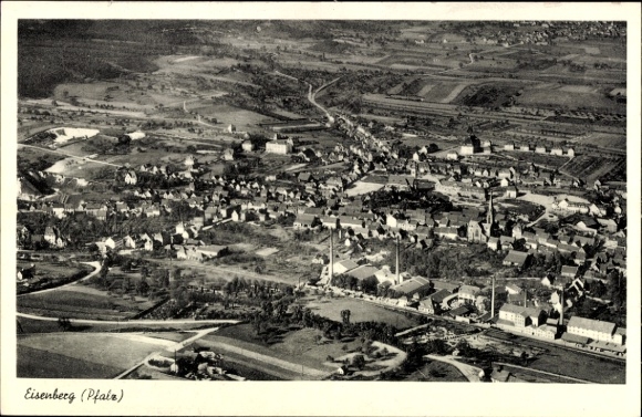 Ak Eisenberg in der Pfalz, Fliegeraufnahme