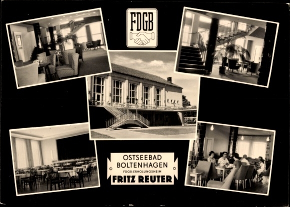 Postcard Ostseebad Boltenhagen, FDGB recreation home Fritz Reuter