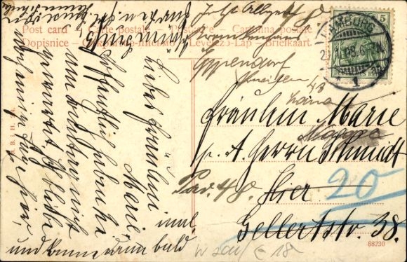 Postcard Hamburg Nord Eppendorf, General Hospital, Pavilion 10