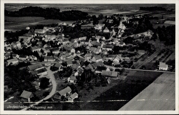Postcard Jedesheim Illertissen in Swabia, aerial photograph