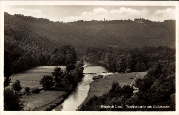 Ak Solingen im Bergischen Land, Wupperpartie am Rüdenstein