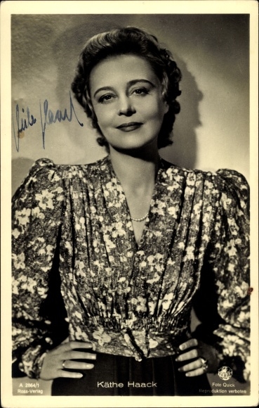 Ak Schauspielerin Käthe Haack, Portrait, Autogramm