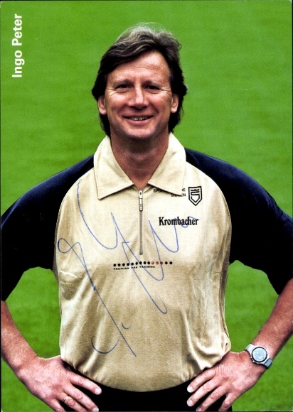 Autograph card head coach Ingo Peter, Sportfreunde Siegen, autograph