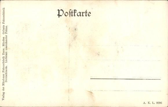Ak Preetz in Holstein, vlaginwijding van de krijgersclub in 1908