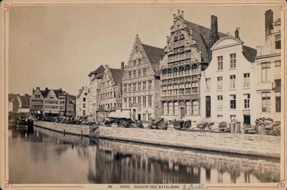 Kabinettfoto Ghent Gent Ostflandern, Boatmen&#39;s House