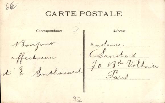 Postcard Garches Hauts de Seine, Pasteur facility