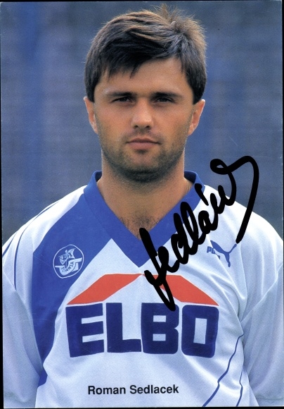 Autograph card footballer Roman Sedlacek, FC Hansa Rostock