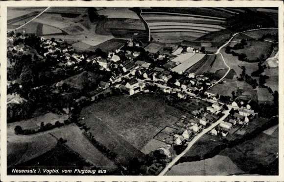 Ak Neuensalz in Vogtland, luchtfoto