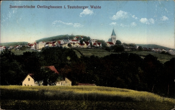 Postcard Oerlinghausen in the district of Lippe, panorama