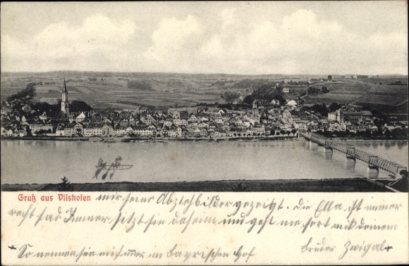 Ak Vilshofen an der Donau Niederbayern, Totalansicht