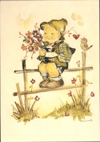 Künstler Ak Hummel, M. J., Glückwunsch Geburtstag, Nr. 703, Weltanschauung