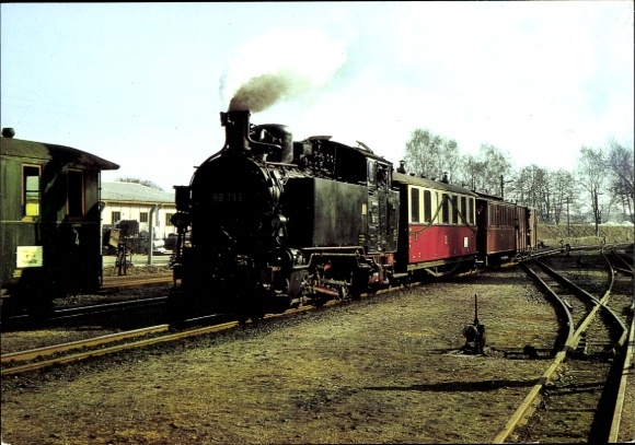 Postcard Radeburg in Sachsen, special train, traditional railway Radebeul Ost Radeburg, steam locomotive 99 713