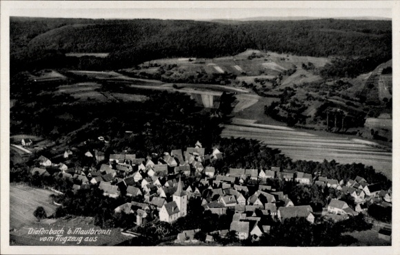 Postcard Diefenbach Sternenfels in Württemberg, aerial photograph
