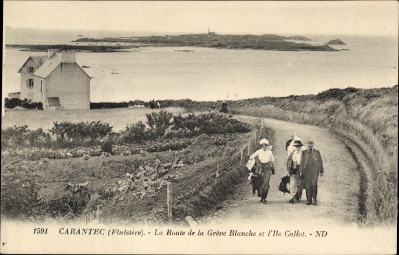 Ac Carantec Finistère, Route de la Greve Blanche i Ile Callot
