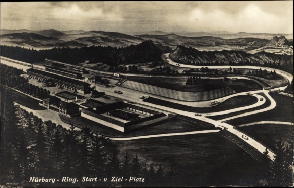 Artist PC Nürburg in the Ahrweiler district of Rhineland-Palatinate, Nürburger Ring, start and finish area
