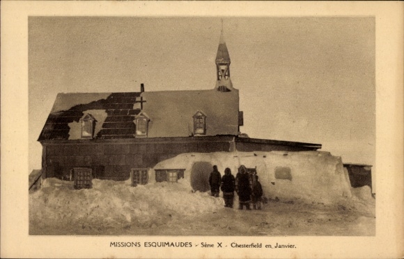KP Chesterfield Nunavut Kanada, Mission Esquimaudes, Kościół, Misjonarze Oblats de Marie Immaculee