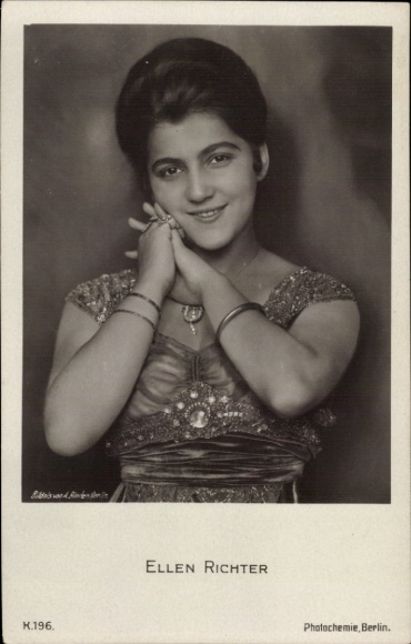 Ak Schauspielerin Ellen Richter, Portrait