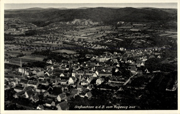Postcard Großsachsen Hirschberg an der Bergstraße, aerial photograph