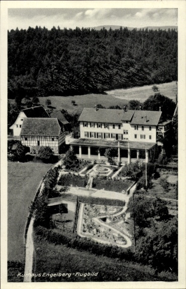 KP Engelberg Canton Obwalden Szwajcaria, zdjęcie lotnicze Kurhaus, ogród, budynek