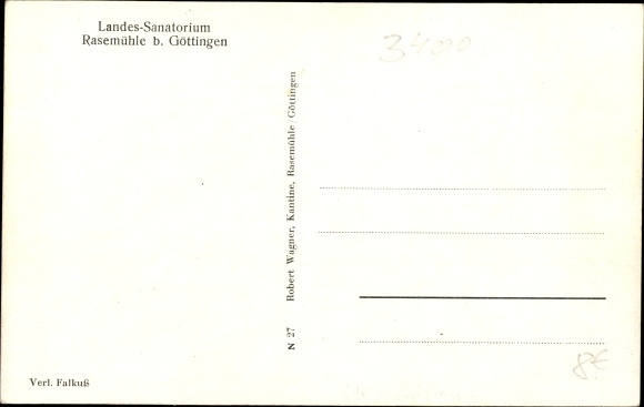 Postcard Tiefenbrunn Mengershausen Rosdorf Lower Saxony, state sanatorium Rasemühle, rose garden