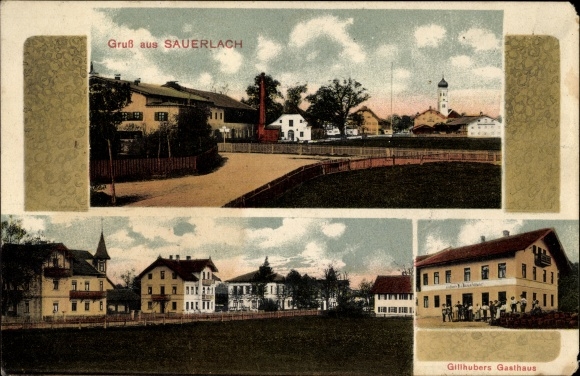 PC Sauerlach in Upper Bavaria, partial views, Gilhuber&#39;s inn